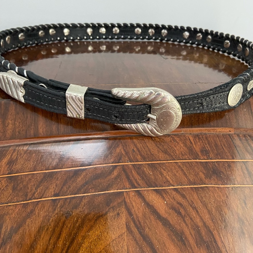 Al Beres unisex belt with silver counch